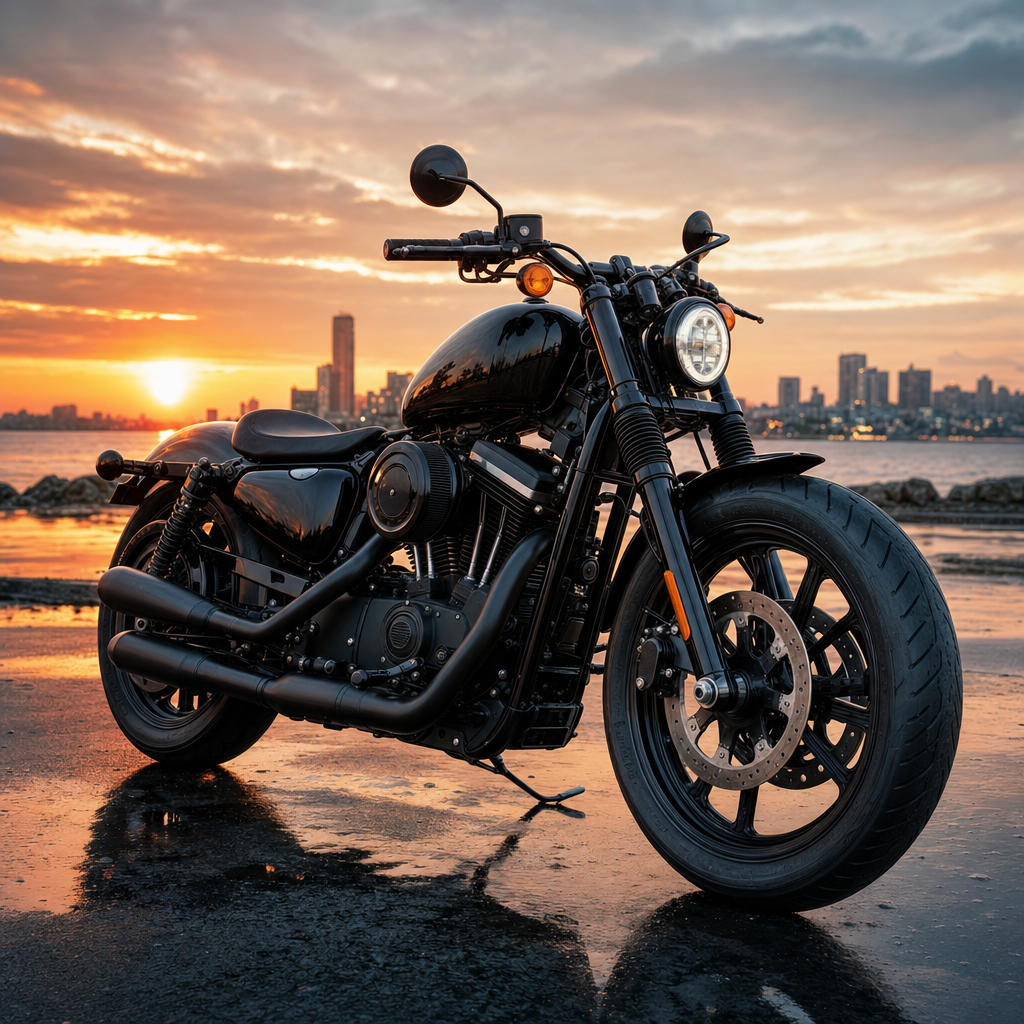 hyperrealistic digital painting of a motorcycle