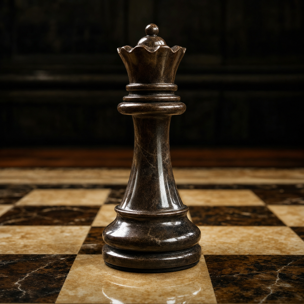 hyperrealistic digital painting of a chess piece