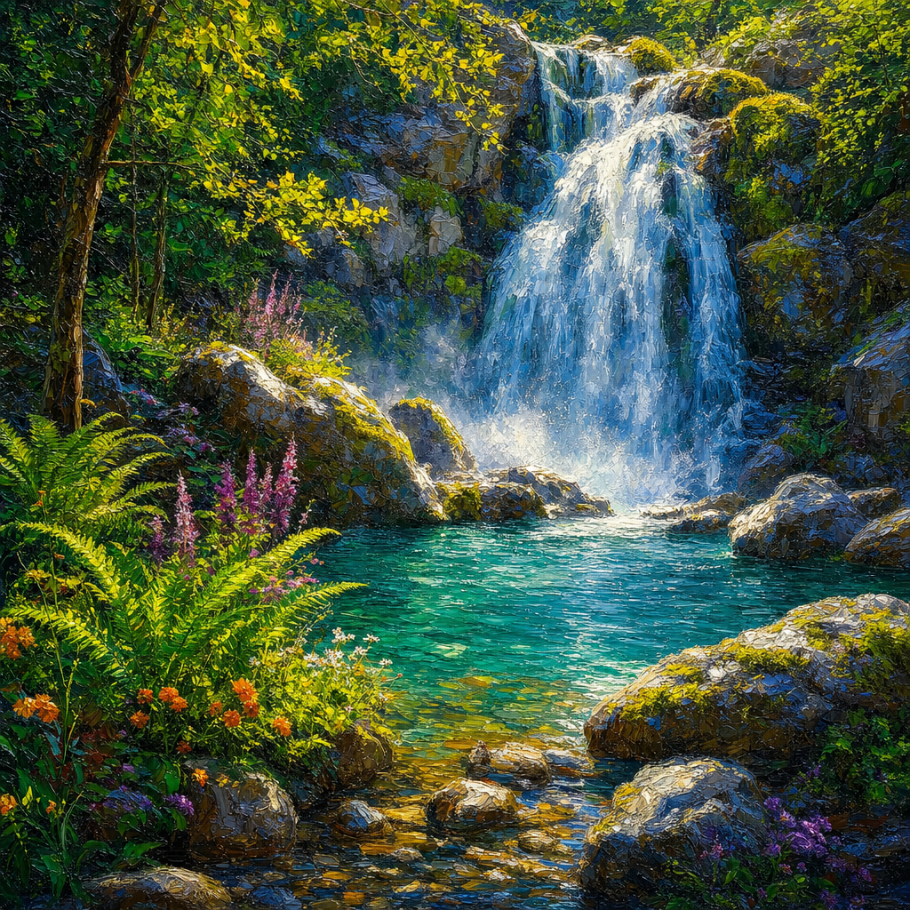 High Summer Hidden Waterfall