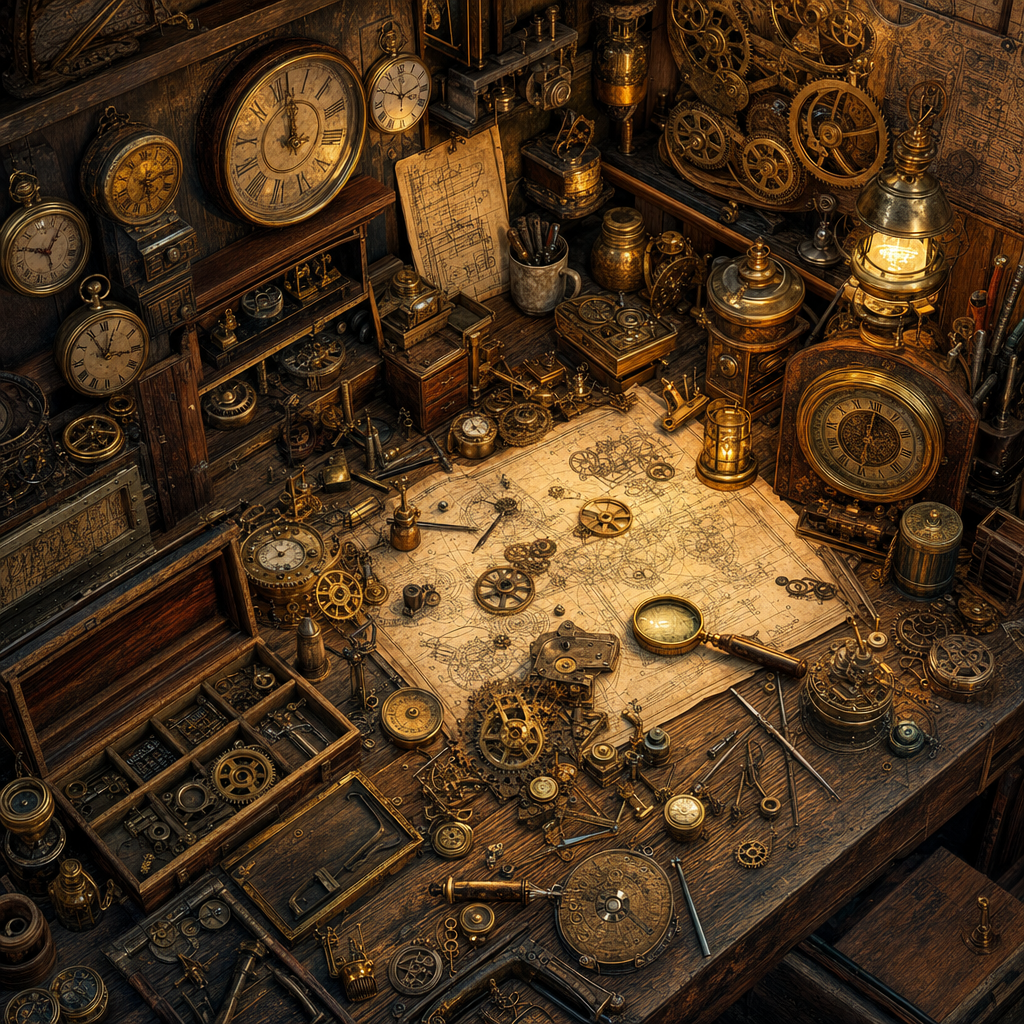Ancient Clockmaker'S Workshop